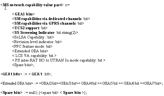 MS network capability